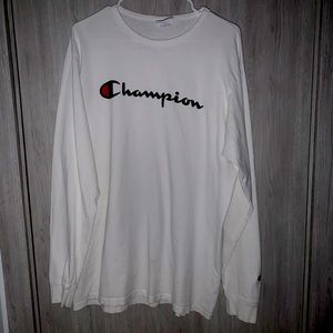 Champion long sleeve white tee